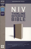 NIV Comfort Print Thinline Reference Bible, Cloth over Board, Blue and Tan
