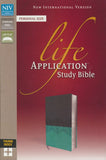 NIV, Life Application Study Bible, Personal Size, Imitation Leather, Gray/Blue, Indexed, Red Letter Edition