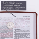 NASB Comfort Print Thinline Bible, Red Letter Edition--bonded leather, black