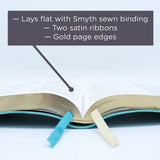 NASB Comfort Print Thinline Bible, Red Letter Edition--soft leather-look, teal