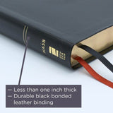 NASB Large-Print Thinline Bible, Red Letter Edition--Bonded Leather, Black
