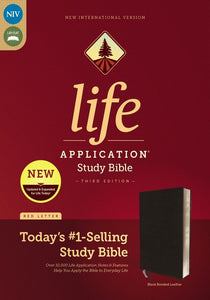 NIV Life Application Study Bible, Third Edition--bonded leather, black
