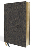 NIV Life Application Study Bible, Third Edition--bonded leather, navy floral