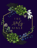 NIV Artisan Collection Bible--cloth over board, navy floral