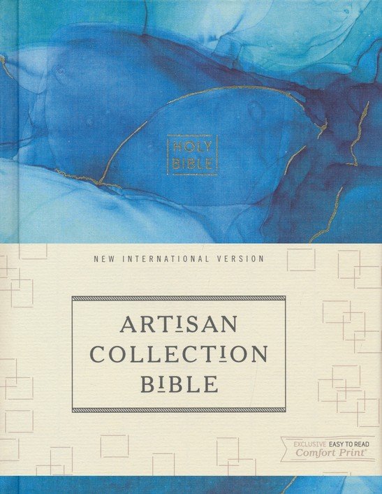 NIV, Artisan Collection Bible, Cloth over Board, Blue, Art Gilded Edges, Red Letter Edition, Comfort Print