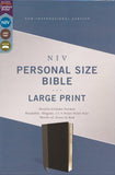 NIV Personal-Size Large-Print Bible--soft leather-look, black