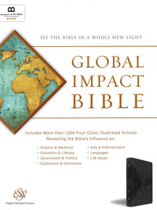 ESV Global Impact Bible, Charcoal Leatherluxe