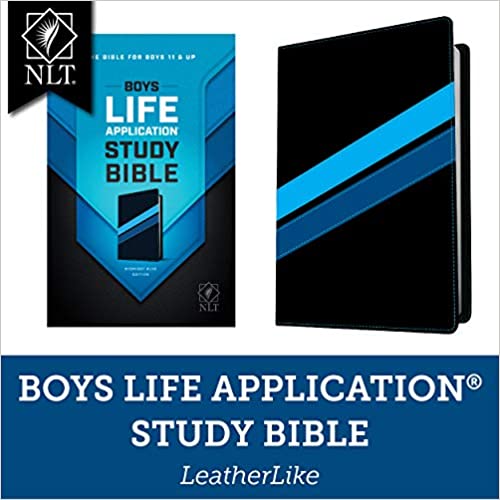 NLT Boys Life Application Study Bible, LeatherLike, Midnight/Blue