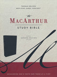 NKJV MacArthur Study Bible, Comfort Print--soft leather-look, black
