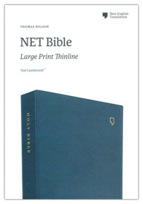 NET Large-Print Thinline Bible--soft leather-look, teal