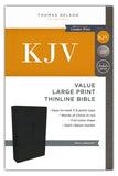 KJV, Value Thinline Bible, Large Print, Leathersoft, Black, Comfort Print