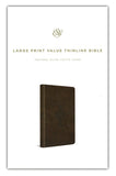 ESV Large Print Value Thinline Bible (TruTone, Olive, Celtic Cross Design), Leather, imitation, Green