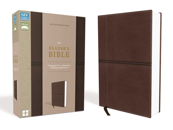 NIV, Reader's Bible, Leathersoft, Brown: Designed for a Seamless Reading Experience