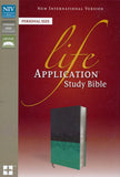 NIV, Life Application Study Bible, Personal Size, Imitation Leather, Gray/Blue, Red Letter Edition