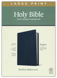 NLT Large-Print Thinline Reference Bible, Filament Enabled Edition--genuine leather, blue