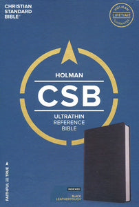 CSB Ultrathin Reference Bible, Black LeatherTouch, Thumb-Indexed