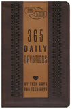 Teen to Teen: 365 Daily Devotions by Teen Guys for Teen Guys, Brown and Tan LeatherTouch - Patti Hummel