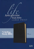 KJV Life Application Study Bible 2nd Edition, Large Print , Bonded Leather, Black