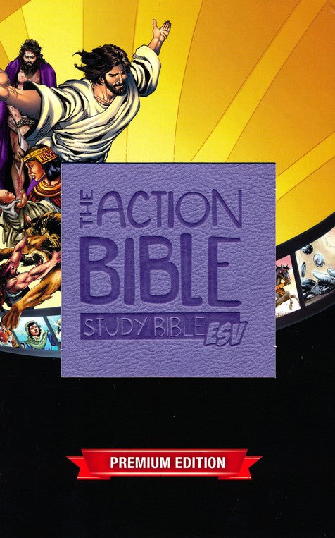 ESV Action Study Bible, Virtual Leather, Purple