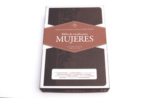 RVR 1960 Biblia de Estudio para Mujeres, café símil piel con índice (Spanish Edition)