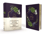 NIV Artisan Collection Bible--cloth over board, navy floral