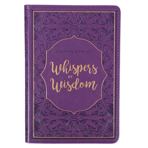 Whispers of Wisdom Devotional--Lux Leather, Purple