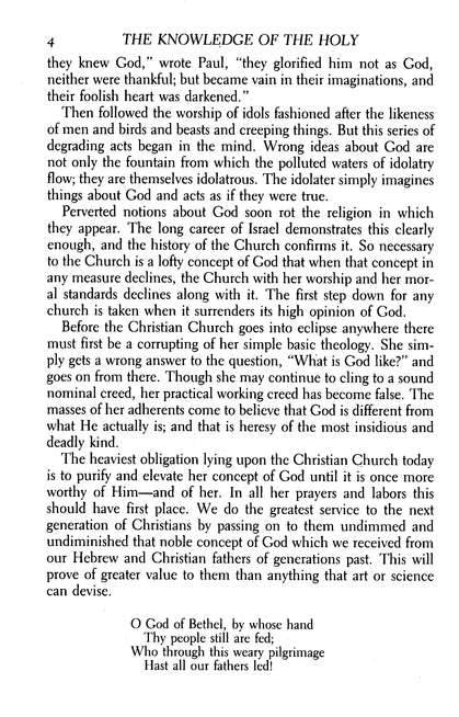 The Knowledge of the Holy