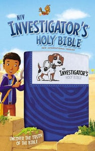 NIV Investigator's Holy Bible--soft leather-look, blue