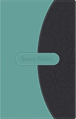 NVI Thinline Bible--soft leather-look, Teal/Gray