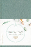 CSB (in)courage Devotional Bible, green cloth over board