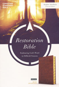 CSB Restoration Bible--soft leather-look, brown (indexed) By: Stephen Arterburn
