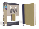 NIV Comfort Print Thinline Reference Bible, Cloth over Board, Blue and Tan