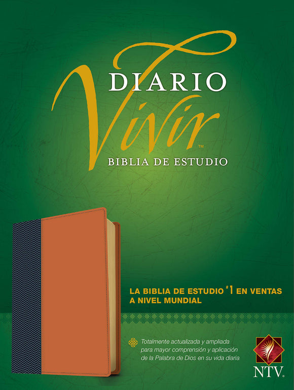 Biblia de estudio del diario vivir NTV (Letra Roja, Senti Piel, Azul/Café claro) (Spanish Edition) (Spanish) Imitation Leather