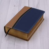 NIV Study Bible, Personal Size, Leathersoft, Tan/Blue, Red Letter Edition