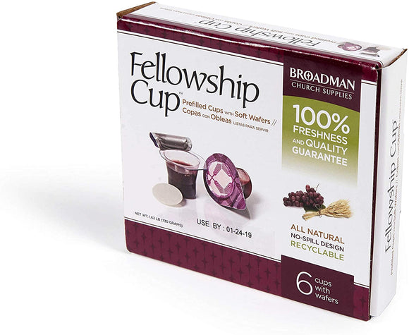 Fellowship Cup - Prefilled Communion Cups - 6 Count Box