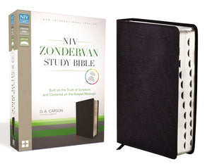 NIV Zondervan Study Bible, Bonded Leather, Black, Indexed