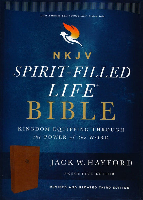 NKJV, Spirit-Filled Life Bible, Third Edition, Leathersoft, Brown, Red Letter Edition, Comfort Print: Kingdom Equipping Through the Power of the Word Imitation Leather