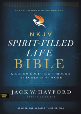 NKJV Comfort Print Spirit-Filled Life Bible, Third Edition, Genuine Leather, Black Indexed