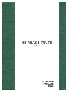 CSB He Reads Truth Bible, Green Cloth Over Board