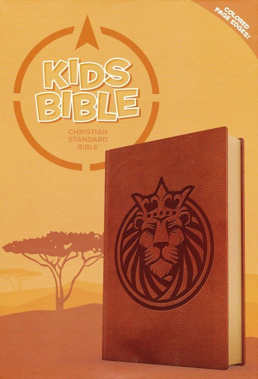 CSB Kids Bible--soft leather-look, brown with lion