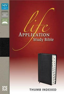 NIV, Life Application Study Bible, Second Edition, Genuine Leather, Black, Indexed