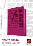 Santa Biblia NTV, Edición compacta, 1 Corintios 13 (SentiPiel, Rosa) (Spanish Edition)