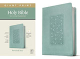 NLT Filament Bible Giant Print Personal Size, Floral Frame Teal