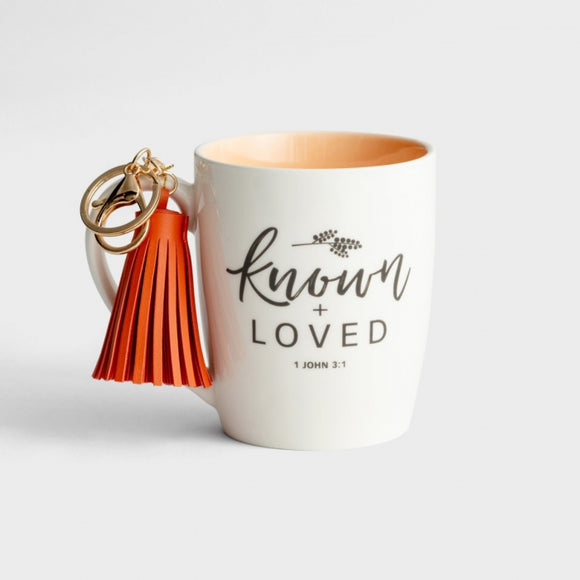 Known & Loved - Mug with Tassel Keychain 12 oz.