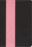 NKJV Life Application Study Bible 2nd Edition, Large Print TuTone Leatherlike Brown/Pink