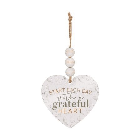 Start Each Day With A Grateful Heart, Beaded Ornament
